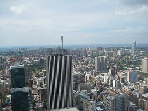 Die Skyline von Johannesburg