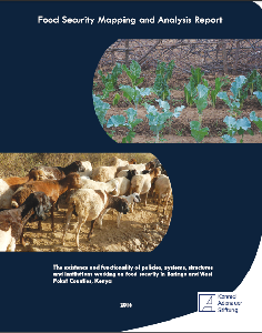 In the mid year of 2016, KAS Kenya commissioned the food security stakeholder mapping study that identified and outlined functions of existing policies and institutions charged with ensuring food security in Baringo and West Pokot counties. Findings of the study indicated that the two counties were generally food insecure with the existing strategies applied by state and non-state actors being fairly effective, efficient and sustainable in averting food insecurity and disasters such as drought.