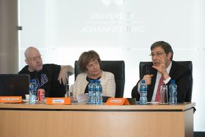 v.l.n.r. Stuart Woolman, University of the Witwatersrand South Africa; Maria Lucia Amaral, Vice-President, Constitutional Tribunal Portugal; Manuel Cepeda Espinosa, University de los Andes, Colombia