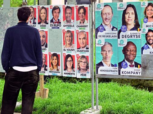 Wahlplakate in Belgien 2024