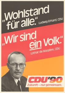 Plakat zur DDR-Volkskammerwahl am 18. März 1990 