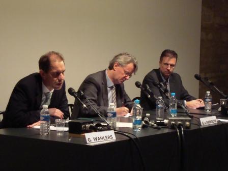 (von l. nach r.) Dr. Gerhard Wahlers, Gero von Randow, Prof. Stephan Martens