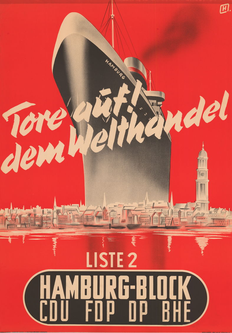 Wahlplakat des Hamburg-Blocks von 1953 Wahlplakat des Hamburg-Blocks von 1953