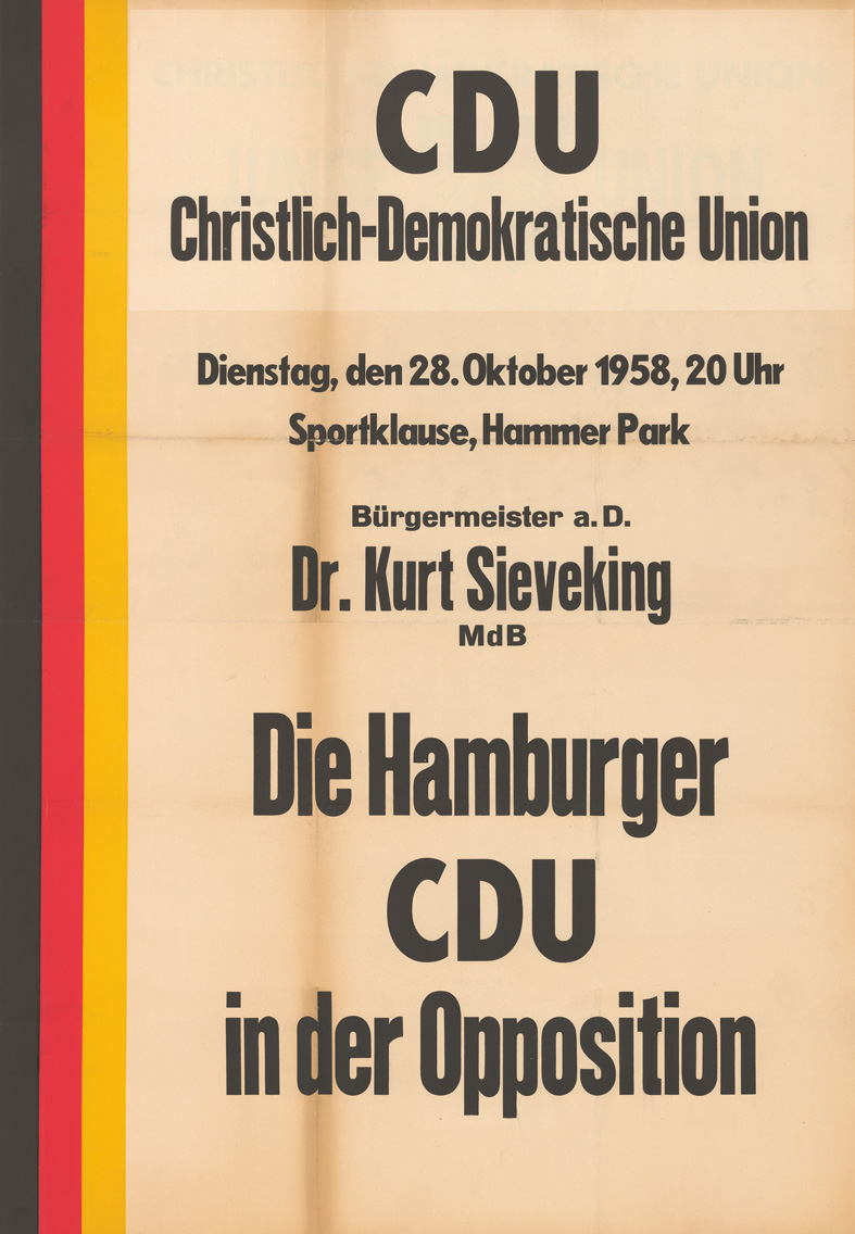 Nach der Bürgerschaftswahl 1957 ist Sieveking Oppositionsführer Nach der Bürgerschaftswahl 1957 ist Sieveking Oppositionsführer