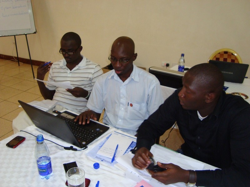 Think Tank members during a group work session on the topic health