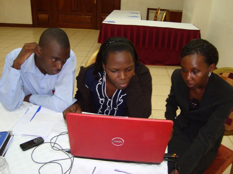 Think Tank members during a group work session on the topic health