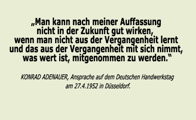 KONRAD ADENAUER, Ansprache auf dem Deutschen Handwerkstag am 27.4.1952 in Düsseldorf. KONRAD ADENAUER, Ansprache auf dem Deutschen Handwerkstag am 27.4.1952 in Düsseldorf.