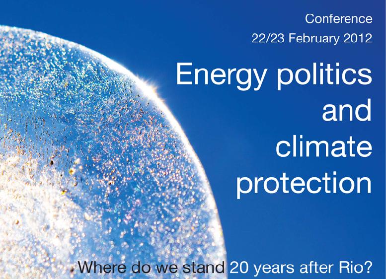 Plakat Konferenz "Energy politics and climate protection", Riga