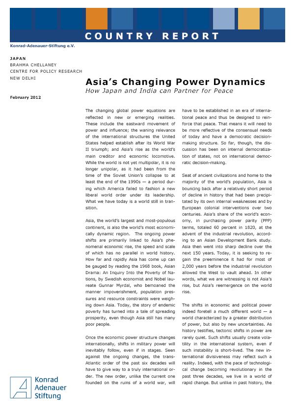 Cover: Asia's Changing Power Dynamics