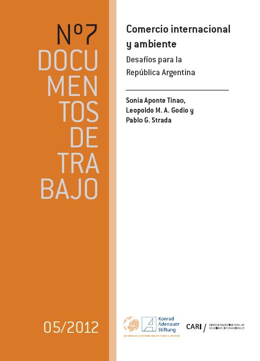 Cover: Comercio Internacional y Ambiente. Desafíos para la República Argentina