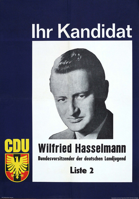 Wilfried Hasselmann, Plakat zur Landtagswahl 1963 Wilfried Hasselmann, Plakat zur Landtagswahl 1963
