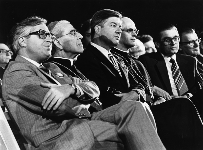 Bernhard Vogel, Apostolischer Nuntius Erzbischof Guido del Mestri und Hans Maier Bernhard Vogel, Apostolischer Nuntius Erzbischof Guido del Mestri und Hans Maier