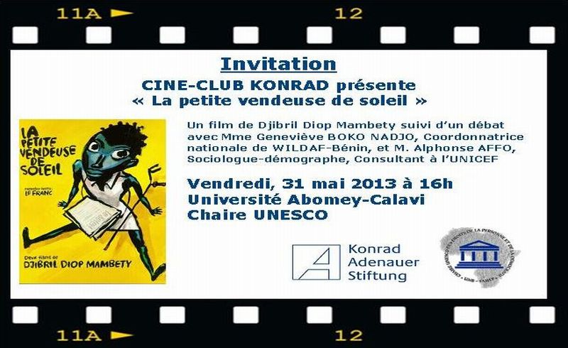 invitation Ciné Club Konrad "La petite vendeuse de soleil"
