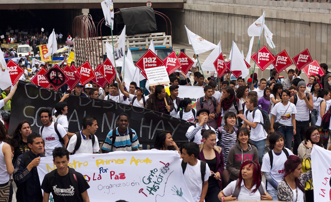 Friedensdemonstration in Bogota