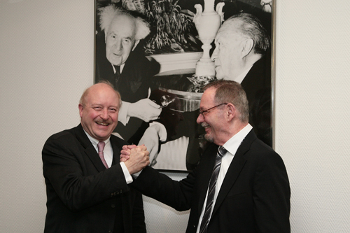 Konrad Adenauer und David Ben Gurion im Waldorf Astoria Konrad Adenauer und David Ben Gurion im Waldorf Astoria