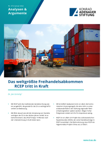 Das weltgrößte Freihandelsabkommen RCEP tritt 2022 in Kraft -  Konrad-Adenauer-Stiftung