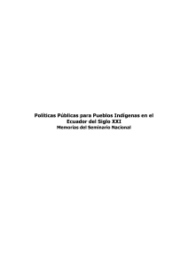 Politicas Publicas Para Pueblos Indigenas En El Ecuador Del Siglo Xxi