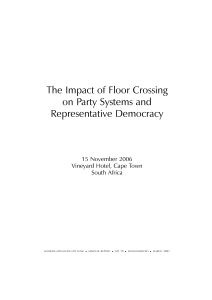 The Impact Of Floor Crossing On Party Systems And Representative