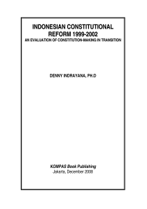 Indonesian Constitutional Reform 1999 2002