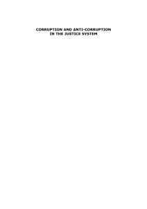 Corruption And Anti Corruption In The Justice System
