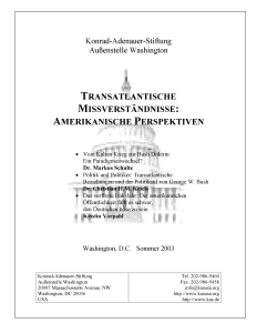 Transatlantische Missverstandnisse Amerikanische Perspektiven