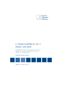 Literaturpreis 2011 Arno Geiger