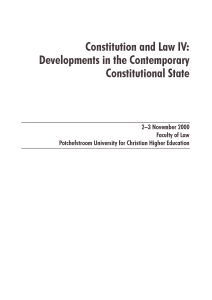 Constitution And Law Iv Developments In The Contemporary
