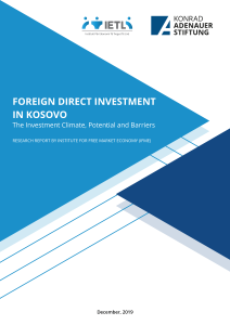 Foreign Direct Investment In Kosovo