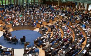 Früherer Plenarsaal des Deutschen Bundestages. | Foto: Marie-Lisa Noltenius/KAS-ACDP