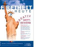 Plakat Kreativwettbewerb "Freiheit heute"