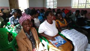 Participants during group presentation.