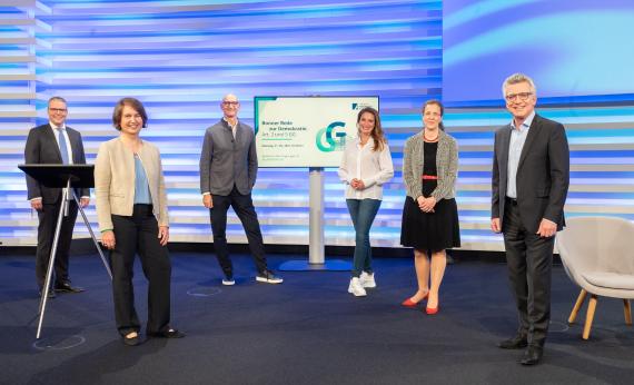 Bonner Rede am 11. Mai 2021 mit Dr. Ludger Gruber, Dr. Ulrike Hospes, Timotheus Höttges, Mara Bergmann, Prof. Dr. Anna-Bettina Kaiser, Dr. Thomas de Maizière.