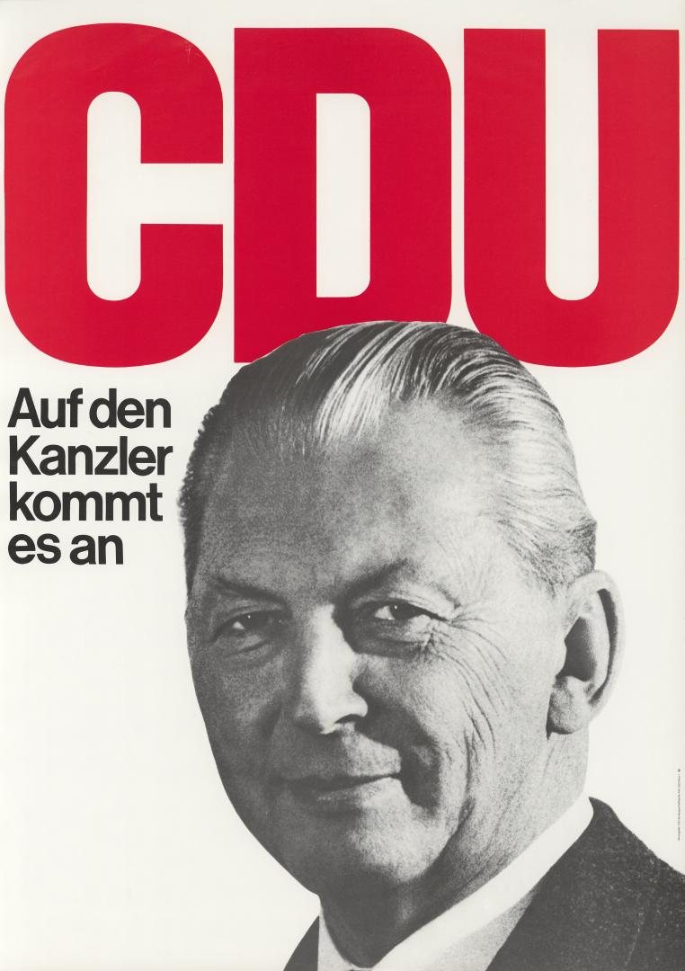 Keine Experimente / Plakat / 1950er Poster CDU DIN A2 Konrad Adenauer 