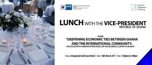 invitation Card to business lunch with vizepresident Dr. Bawumia, 30st of March 17