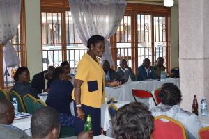 Female leader from Sheema making her contribution