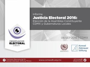 Informe de Justicia Electoral