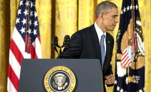 US-Präsident Barack Obama bei einer Pressekonferenz im Weißen Haus nach Bekanntgabe der Ergebnisse bei den Midterm Elections | Foto: dpa