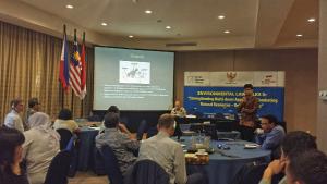 Participants at an interactive session on 'Forest Fires' in Indonesia at the Environmental Law Talks held in Jakarta from 17-18 June, 2014