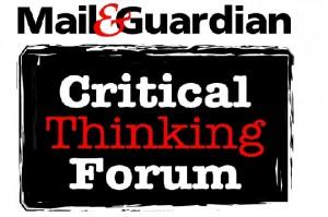 Logo der Veranstaltungsreihe 'Critical Thinking Forum' mit der südafrikanischen Wochenzeitung Mail & Guardian.