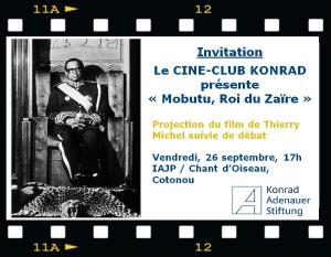 Einladung zum Ciné Club Konrad "Mobutu, Roi du Zaïre"