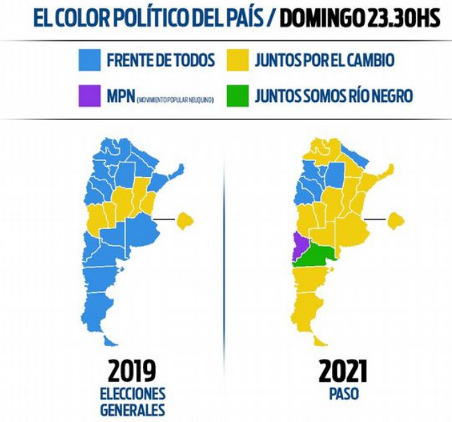 El color político del país / domingo 23.3OHS