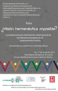 Foro Ibero México enero 2014