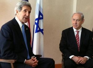 Secretary of State John Kerry speaks with Israeli Prime Minister Benjamin Netanyahu in Jerusalem, April 9, 2013 - State Dept Image / Apr 09, 2013