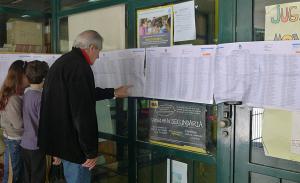 Ein Mann sucht auf einer Wahlliste in Argentinien seinen Namen. | Foto: KAS