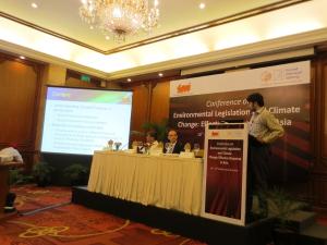 Participants of the Climate and Energy conference in New Delhi engage in a discussion on Climate finance and Renewable energy in Asia