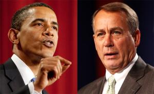 US-Präsident Barack Obama und John Boehner, Sprecher des US-Repräsentantenhauses | Fotos: Obama: Wikimedia/Chuck Kennedy (Official White House photo); Bohner: Flickr/John Boehner