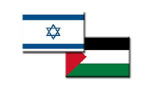 Israeli and Palestinian flag