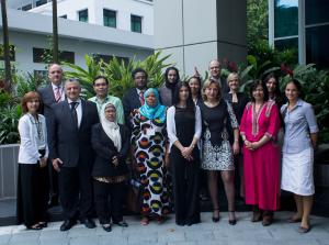 The participants and organizers of the workshop on "Rule of Law and Equal Rights" (in the Islamic context) held at Singapore on April 8-9, 2013