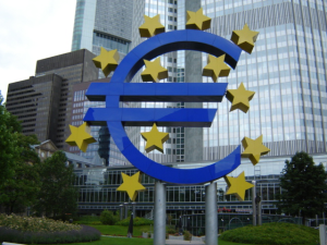 Die Europäische Zentralbank in Frankfurt