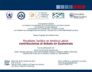 Foro Pluralismo Jurídico (Guatemala 24 octubre 2012)